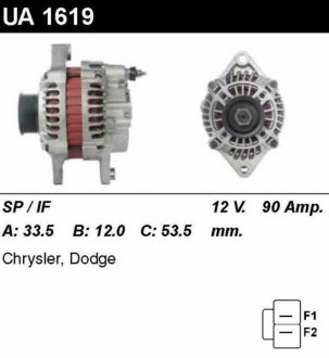 Генератор CHRYSLER STRATUS (JA) 95-01,STRATUS кабрио (JX) 96-01;DODGE STRATUS 95-01 MSG UA1619 (фото 1)