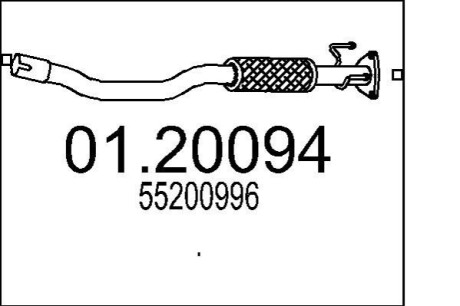 Труба вихлопного газу MTS 0120094