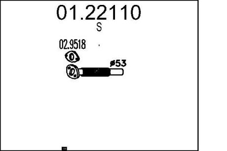 Труба вихлопного газу MTS 0122110