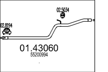 Автозапчастина MTS 01.43060