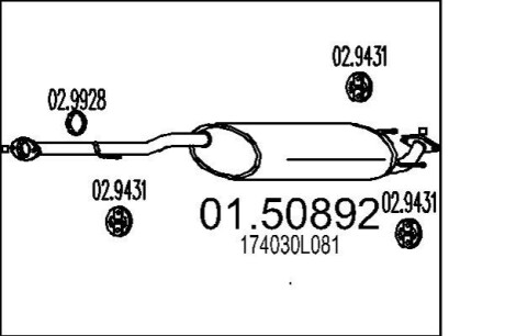 Автозапчастина MTS 01.50892