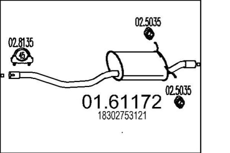 Автозапчасть MTS 01.61172