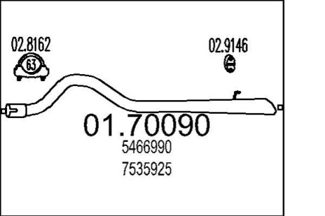 Автозапчасть MTS 01.70090