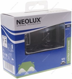 Автолампа 50 % Extra Light H1 P14,5s 55 W белая NEOLUX N448ELSCB