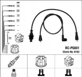 Комплект проводов зажигания NGK 8182 (фото 1)