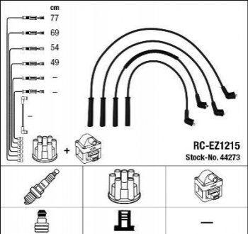 Дроти запалення, набір NGK RC-EZ1215