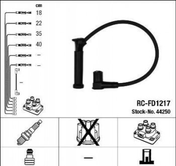 Комплект высоковольтных проводов NGK RC-FD1217 (фото 1)