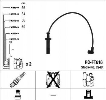 Високовольтні дроти (набір) NGK RC-FT618 (фото 1)