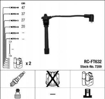 Високовольтні дроти (набір) NGK RC-FT632