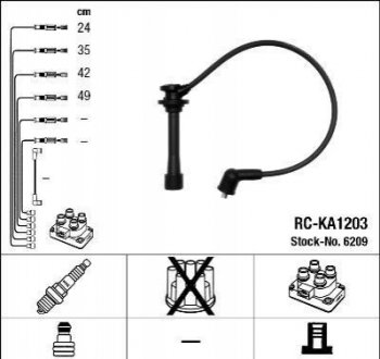 Провод высокого напряжения NGK RC-KA1203