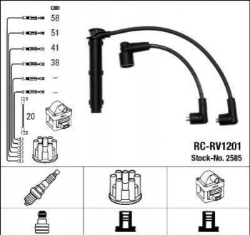 Дроти запалення, набір NGK RC-RV1201