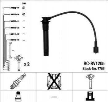 Дроти запалення, набір NGK RC-RV1205