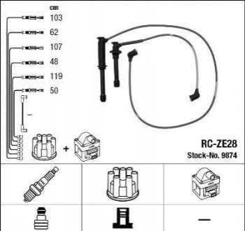 Високовольтні дроти (набір) NGK RCZE28 (фото 1)