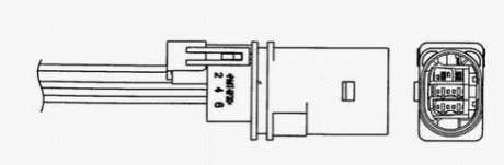 Датчик кислородный NGK UAA0004-VW001 (фото 1)