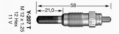 Свеча накаливания NGK Y207T