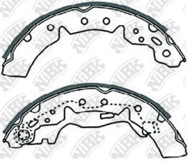 Колодки тормозные барабанные Toyota Carina E, Corolla NiBK FN2354