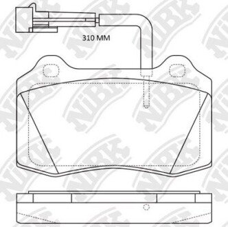 Колодки тормозные Jeep, Jaguar, Tesla, Volvo, Chrysler, Citroen, Alfa NiBK PN0202W