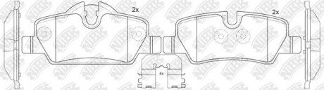 Колодки задние Mini Cooper NiBK PN0720