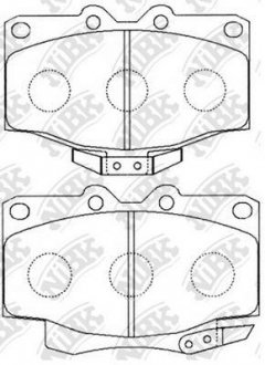 Колодки тормозные передние Toyota 4 Runner, Land Cruiser 70 - (04465YZZAX) NiBK PN1350