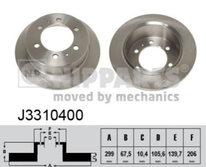 Диск тормозной NIPPARTS J3310400