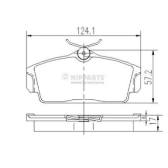 Гальмівні колодки NIPPARTS J3601068