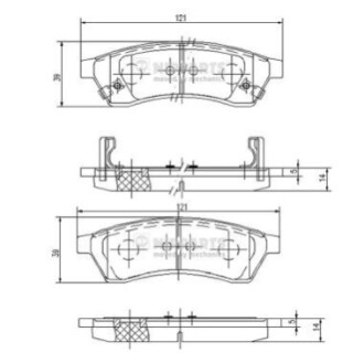 Гальмівні колодки NIPPARTS J3610904