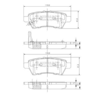 Гальмівні колодки NIPPARTS J3611050