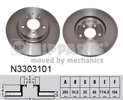 Автозапчастина NIPPARTS N3303101 (фото 1)