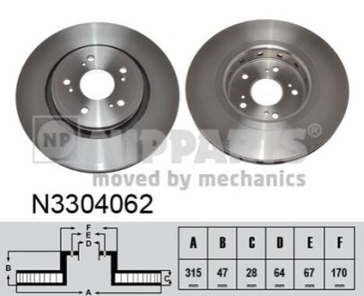 Автозапчастина NIPPARTS N3304062