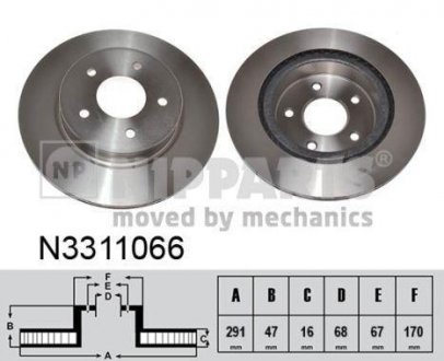 Тормозные диски - NIPPARTS N3311066