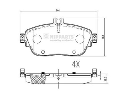 Гальмівні колодки NIPPARTS N3601114