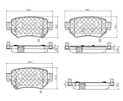 Колодки гальм задній диск NIPPARTS N3613028