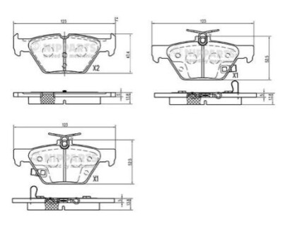 Колодки гальмівні (задні) Subaru Impreza/Outback/Legacy 14- (Akebono) Q+ NIPPARTS N3617008