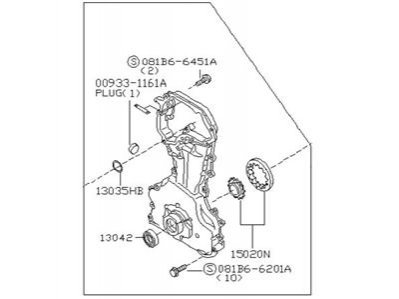 Передняя крышка с маслонасосом NISSAN/INFINITI 135008J00B