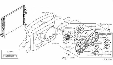 MOTOR & FAN ASSY-WITH SHROUD NISSAN/INFINITI 214811BH0A