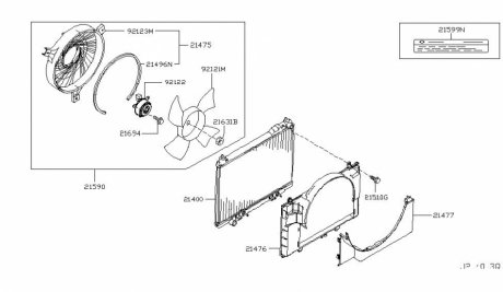 Вентилятор, охлаждение двигателя NISSAN/INFINITI 21481CG010