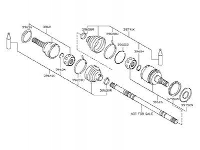 SHAFT ASSY-REAR DRIVE NISSAN/INFINITI 396001CC0A