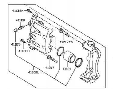 СУППОРТ ПЕРЕДНИЙ ЛЕВЫЙ NISSAN/INFINITI 410113TA0C