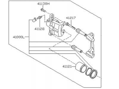 Супорт гальмівний NISSAN/INFINITI 4101161A01