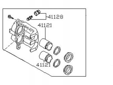 CALIPER ASSY-FRONT LH W/O PADS OR SHIMS NISSAN/INFINITI 410117S000 (фото 1)