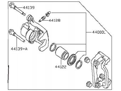 Суппорт тормозной NISSAN/INFINITI 44011EM11A