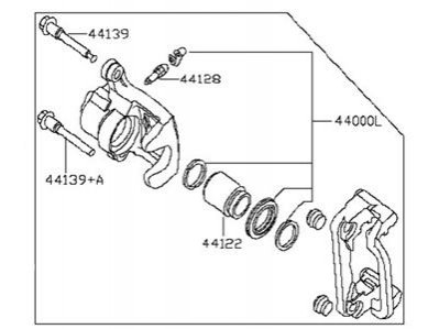 Суппорт тормозной NISSAN/INFINITI 44011JA01B