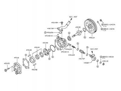 Насос гидроусилителя руля NISSAN/INFINITI 491101CB0B