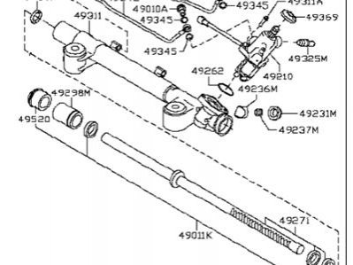 GEAR ASSY-POWER STEERING NISSAN/INFINITI 492001BA3B