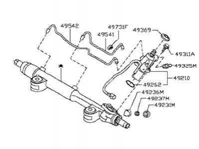 GEAR ASSY - POWER STEERING NISSAN/INFINITI 49200JJ60A