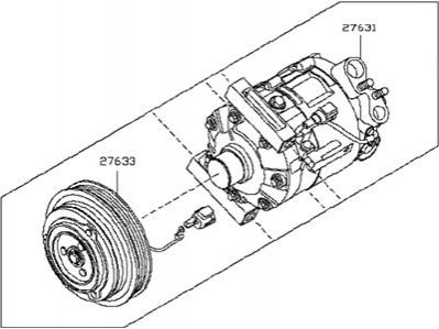 Компрессор кондиционера NISSAN/INFINITI 92600EG00C