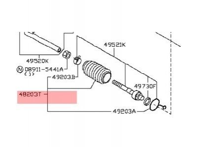 BOOT KIT-POWER STEERING GEAR NISSAN/INFINITI D8B03JK60A