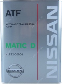 Масло трансмиссионное Matic Fluid D 4 л - NISSAN/INFINITI KLE2200004 (фото 1)