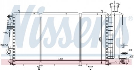 Радиатор, охлаждение двигателя NISSENS 61357