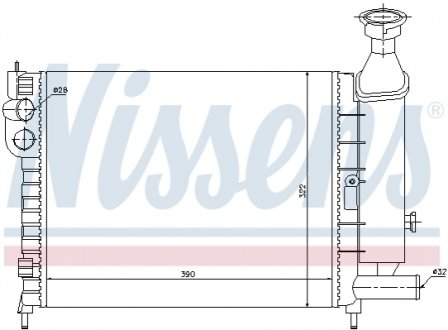 Радиатор, охлаждения дивгателя NISSENS 61372